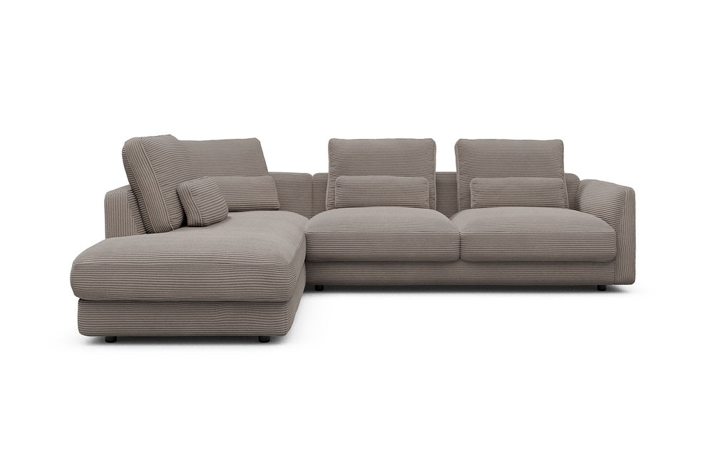 Vivole Modular Sofa - 73 - 278 x 230 cm - Open-end + 2,5 Seater - 596 Corduroy Mocha