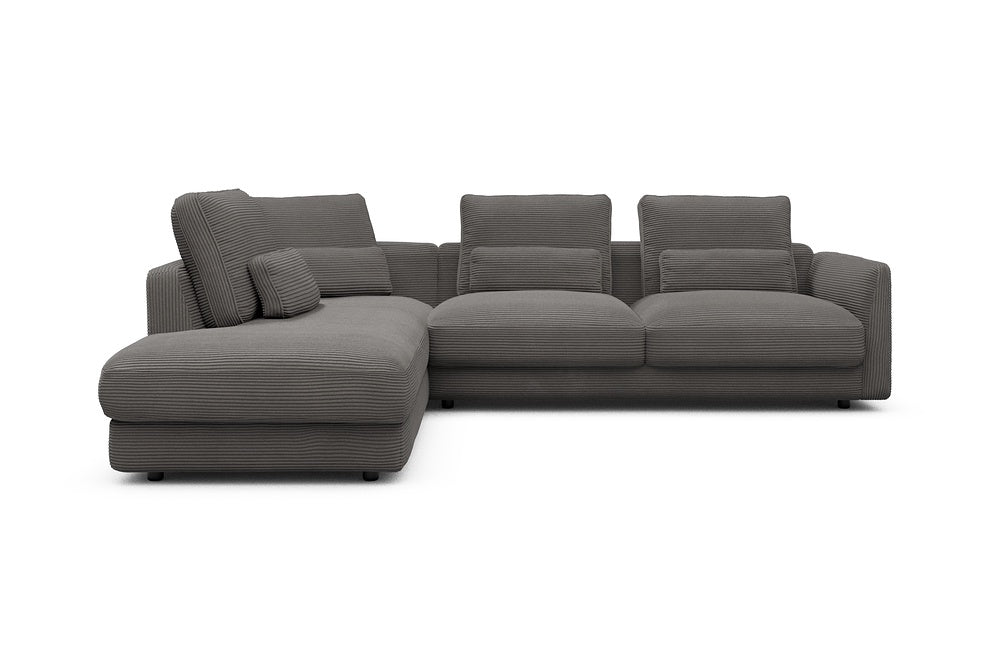Vivole Modular Sofa - 73 - 278 x 230 cm - Open-end + 2,5 Seater - 597 Corduroy Charcoal