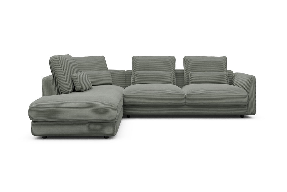 Vivole Modular Sofa - 73 - 278 x 230 cm - Open-end + 2,5 Seater - 598 Corduroy Sage
