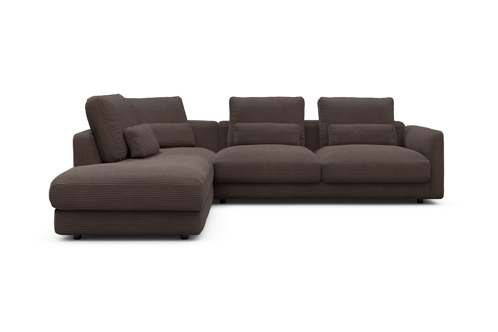 Vivole Modular Sofa - 73 - 278 x 230 cm - Open-end + 2,5 Seater - 600 Corduroy Cocoa