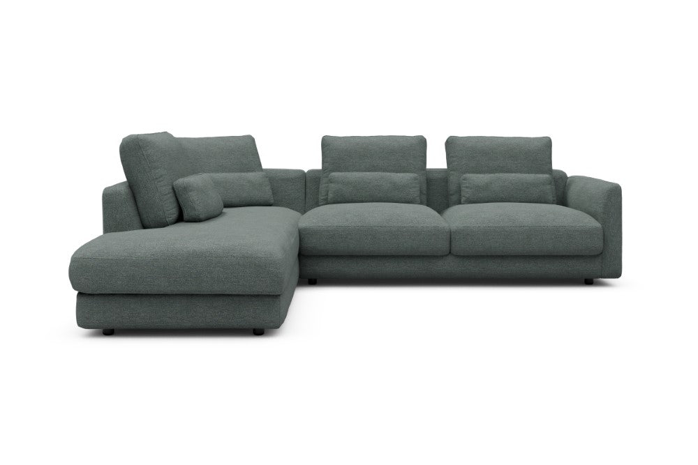 Vivole Modular Sofa - 73 - 278 x 230 cm - Open-end + 2,5 Seater - 770 Carreno Cielo Blue