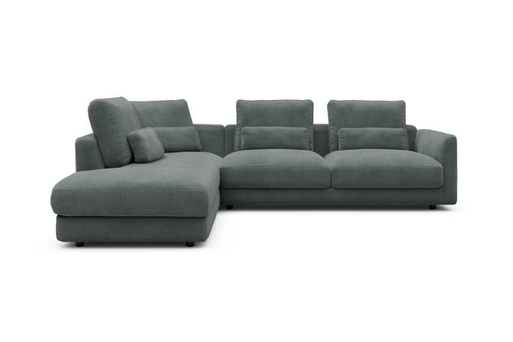 Vivole Modular Sofa - 73 - 278 x 230 cm - Open-end + 2,5 Seater - 812 Smooth Smooth Silver Grey