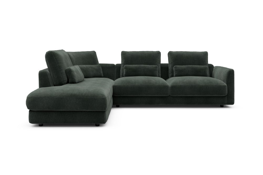 Vivole Modular Sofa - 73 - 278 x 230 cm - Open-end + 2,5 Seater - 814 Smooth Laural Green