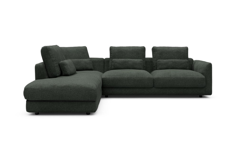 Vivole Modular Sofa - 73 - 278 x 230 cm - Open-end + 2,5 Seater - 818 Aivi Pine Green