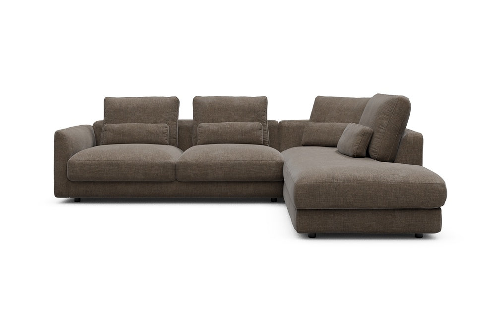 Vivole Modular Sofa - 74 - 278 x 230 cm - 2,5 Seater + Open-end - 411 Esina Cedar Brown