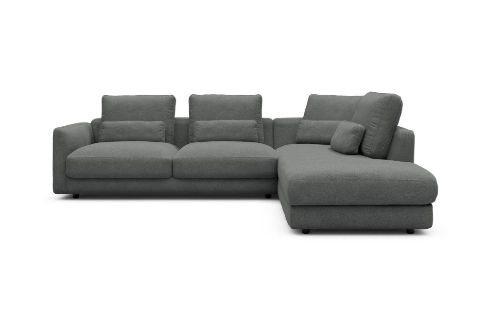 Vivole Modular Sofa - 74 - 278 x 230 cm - 2,5 Seater + Open-end - 440 Satya Steel Grey