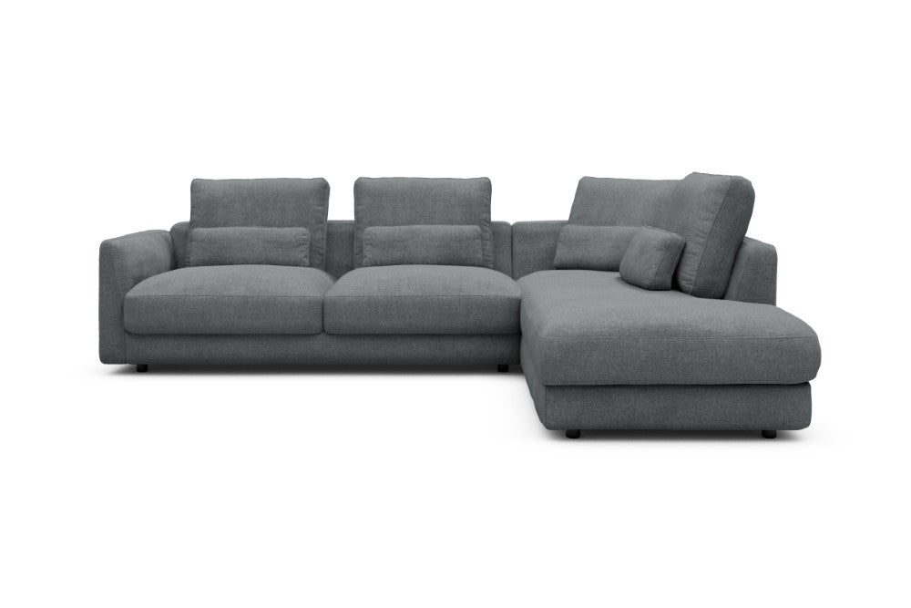 Vivole Modular Sofa - 74 - 278 x 230 cm - 2,5 Seater + Open-end - 495 Casone Gravel Grey