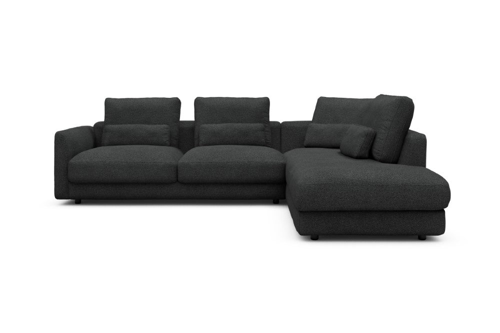 Vivole Modular Sofa - 74 - 278 x 230 cm - 2,5 Seater + Open-end - 529 Bouclé Charcoal