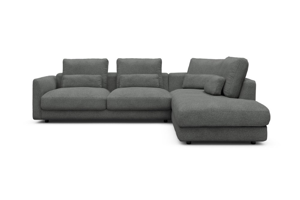 Vivole Modular Sofa - 74 - 278 x 230 cm - 2,5 Seater + Open-end - 533 Bouclé Ash Grey