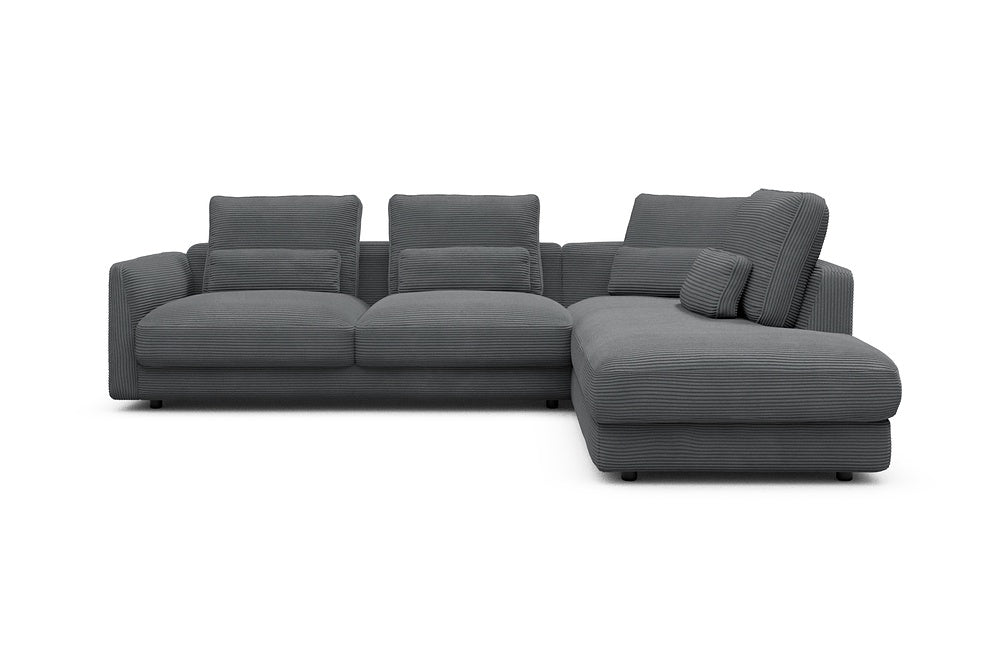 Vivole Modular Sofa - 74 - 278 x 230 cm - 2,5 Seater + Open-end - 593 Corduroy Graphite