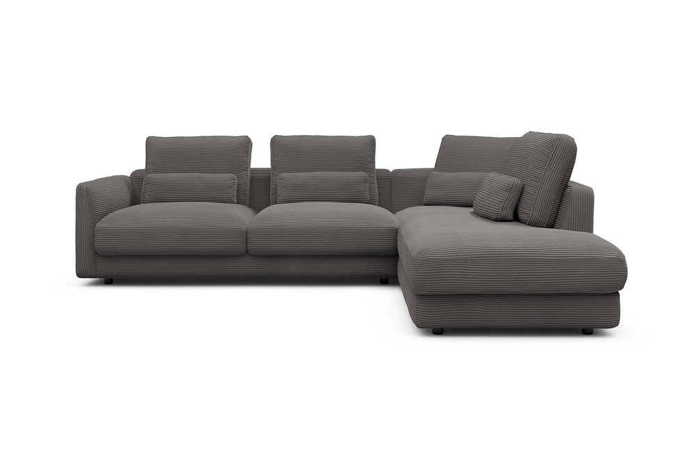Vivole Modular Sofa - 74 - 278 x 230 cm - 2,5 Seater + Open-end - 597 Corduroy Charcoal