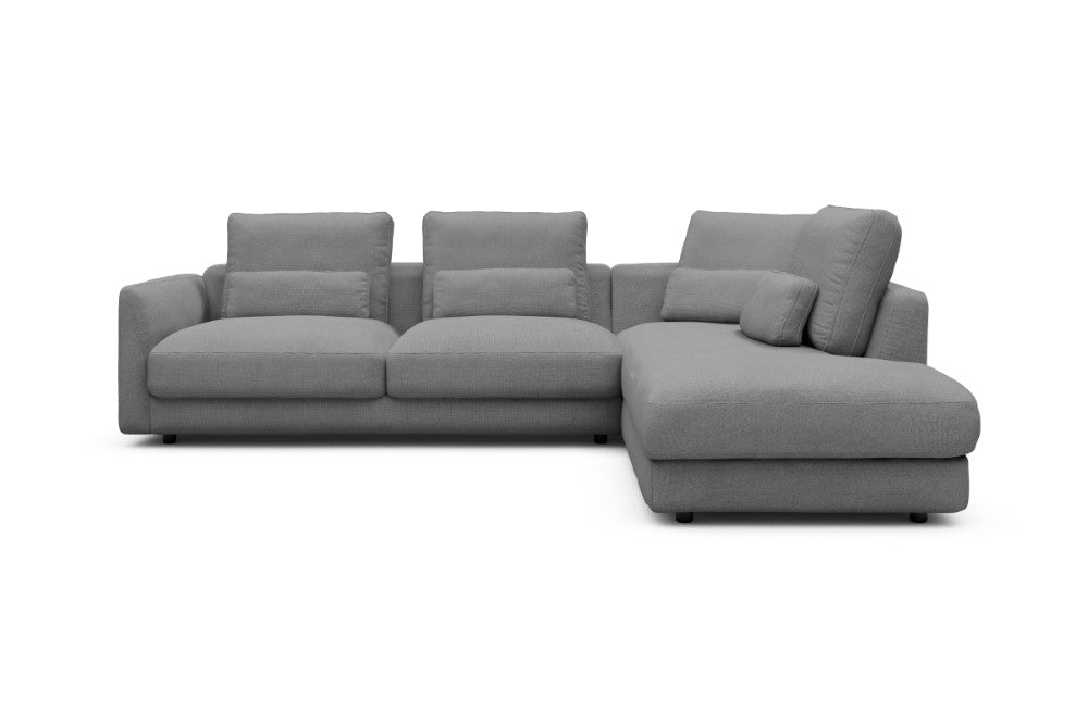 Vivole Modular Sofa - 74 - 278 x 230 cm - 2,5 Seater + Open-end - 764 Cura Sand Grey