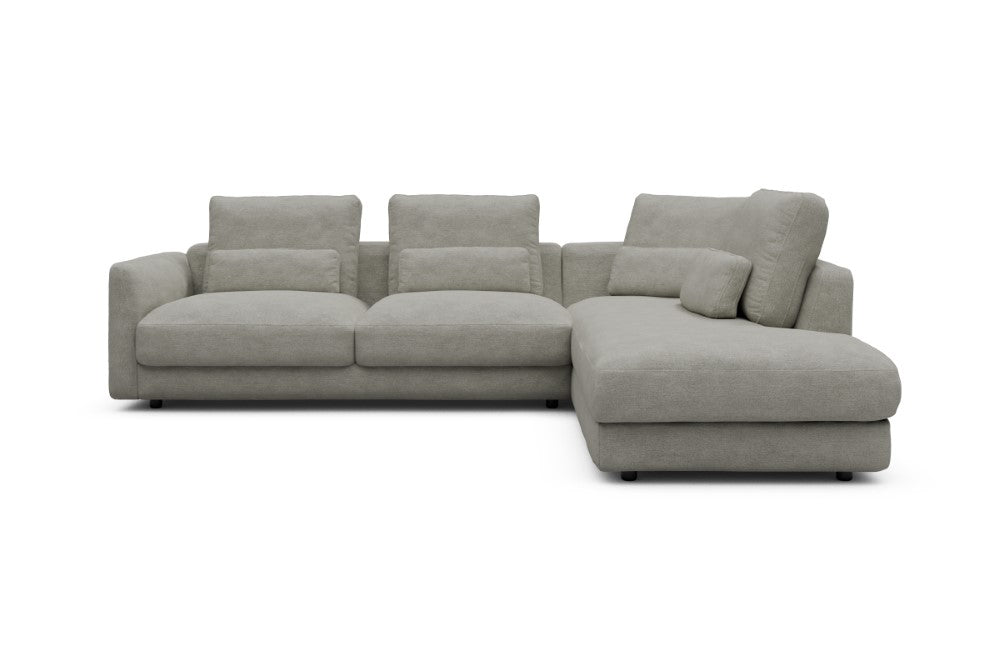 Vivole Modular Sofa - 74 - 278 x 230 cm - 2,5 Seater + Open-end - 773 Carreno Moon Stone White