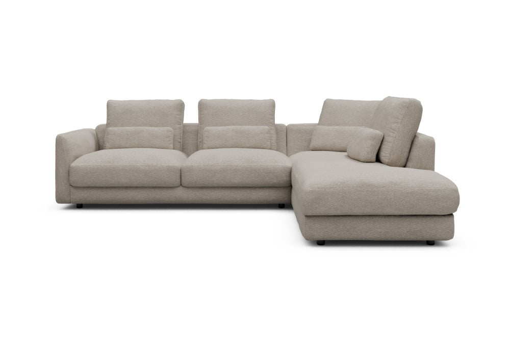 Vivole Modular Sofa - 74 - 278 x 230 cm - 2,5 Seater + Open-end - 816 Aivi Lace Beige
