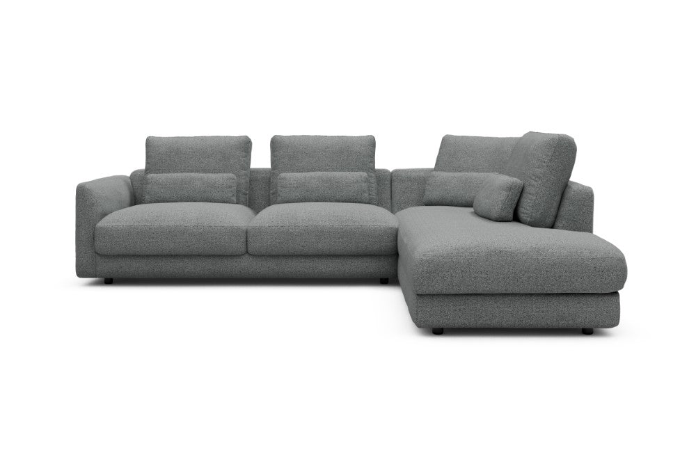 Vivole Modular Sofa - 74 - 278 x 230 cm - 2,5 Seater + Open-end - 819 Aivi Gravel Grey