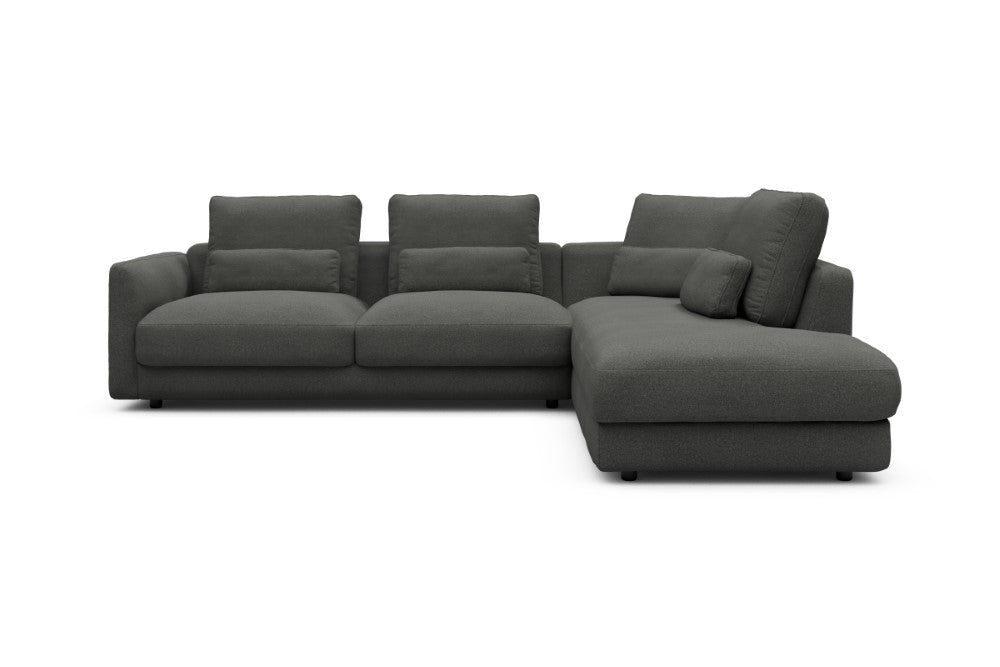 Vivole Modular Sofa - 74 - 278 x 230 cm - 2,5 Seater + Open-end - 852 Mahoga Seal Grey