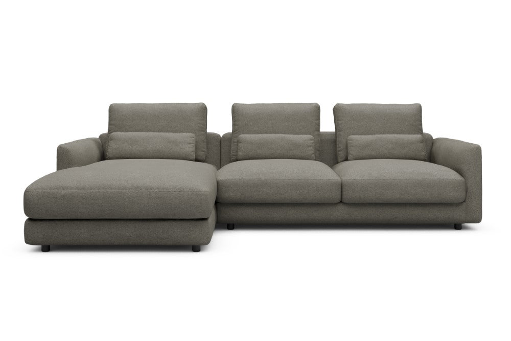 Vivole Modular Sofa - 75 - 290 x 171 cm - Chaise + 2,5 Seater - 486 Denari Warm Grey