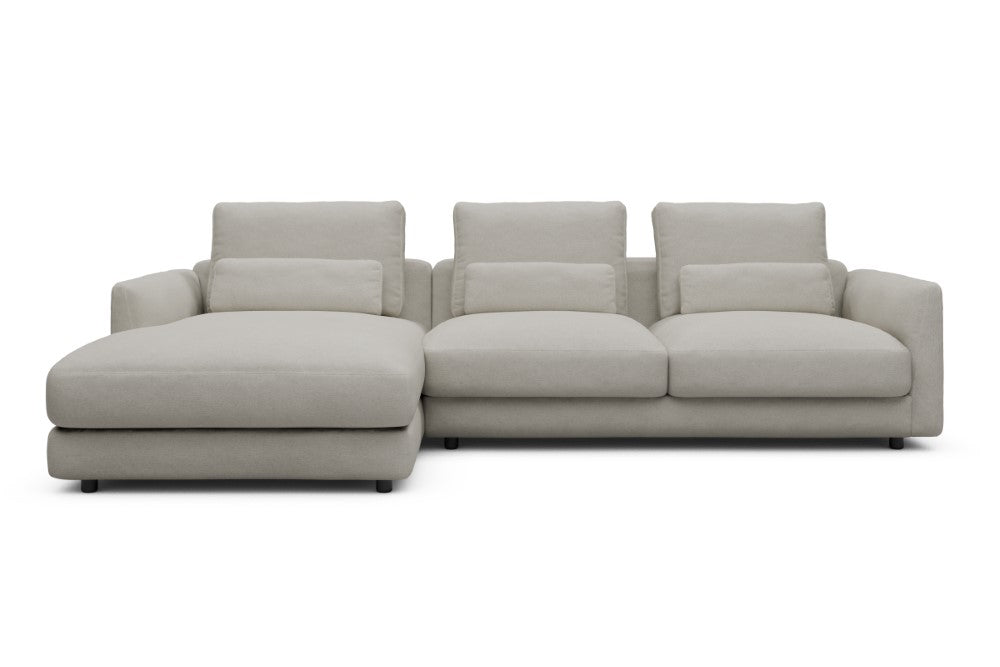 Vivole Modular Sofa - 75 - 290 x 171 cm - Chaise + 2,5 Seater - 487 Denari Clean Beige