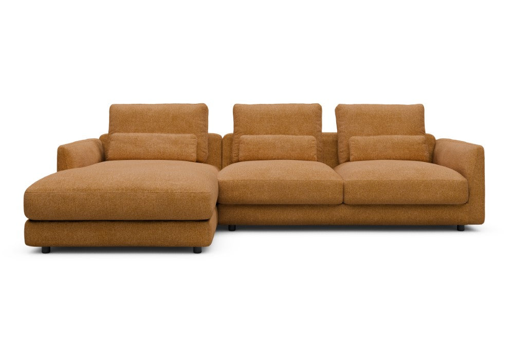 Vivole Modular Sofa - 75 - 290 x 171 cm - Chaise + 2,5 Seater - 497 Casone Warm Yellow