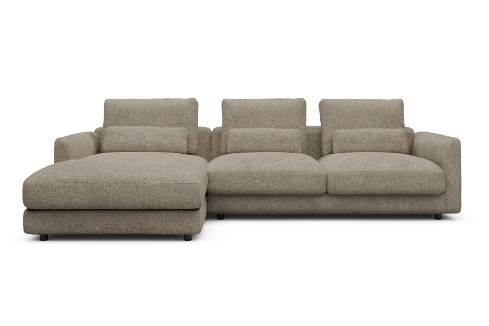 Vivole Modular Sofa - 75 - 290 x 171 cm - Chaise + 2,5 Seater - 539 Bouclé Beige
