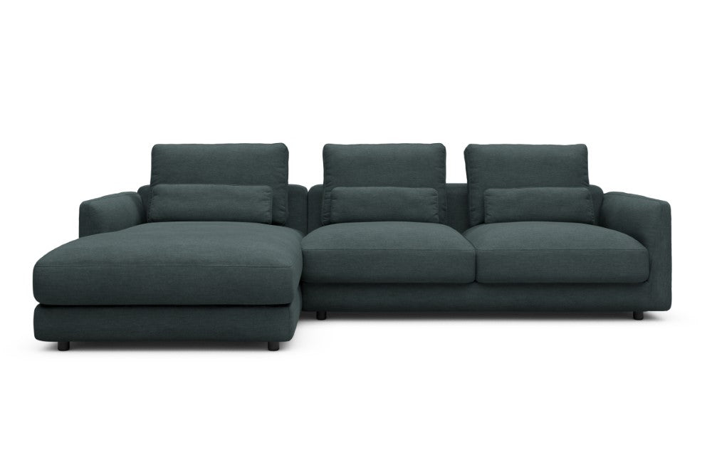 Vivole Modular Sofa - 75 - 290 x 171 cm - Chaise + 2,5 Seater - 573 Vivus Dusty Blue