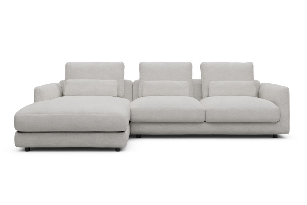 Vivole Modular Sofa - 75 - 290 x 171 cm - Chaise + 2,5 Seater - 574 Vivus Dusty Off White