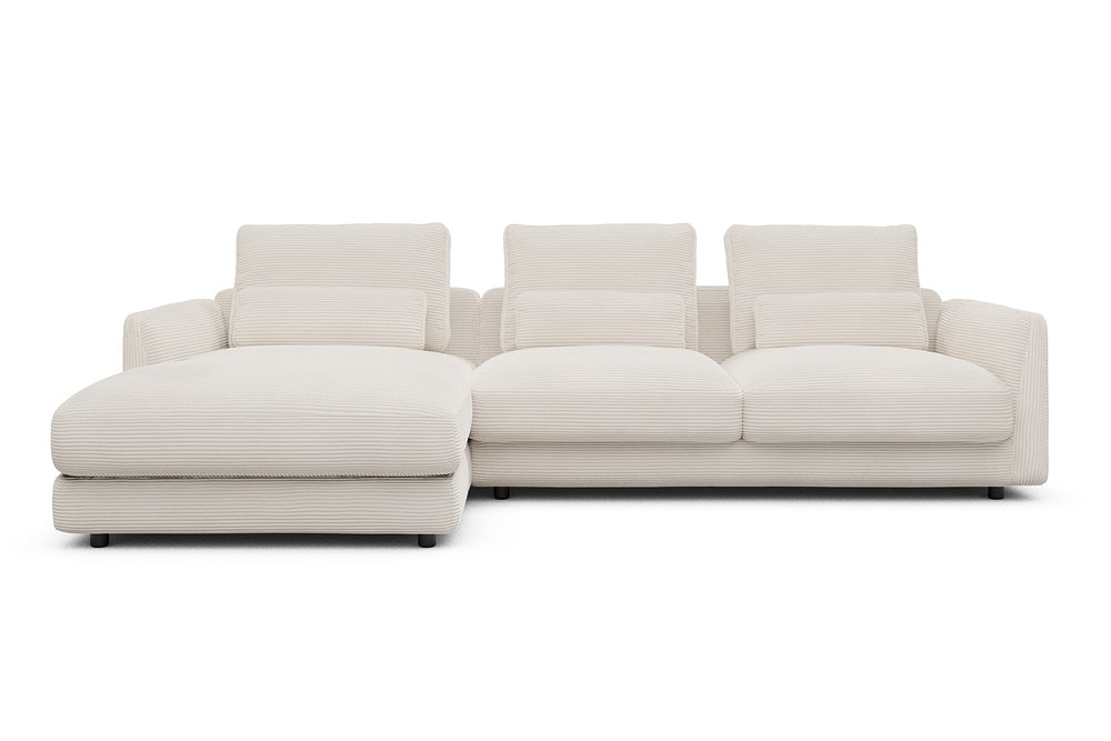 Vivole Modular Sofa - 75 - 290 x 171 cm - Chaise + 2,5 Seater - 594 Corduroy Ivory