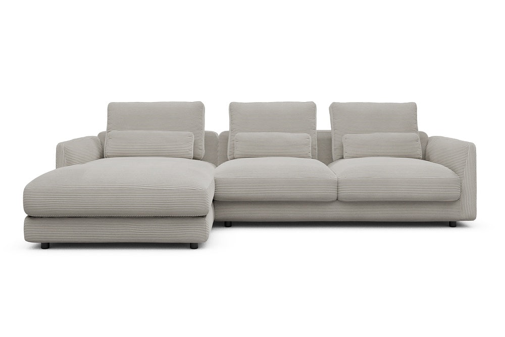 Vivole Modular Sofa - 75 - 290 x 171 cm - Chaise + 2,5 Seater - 603 Corduroy Beige