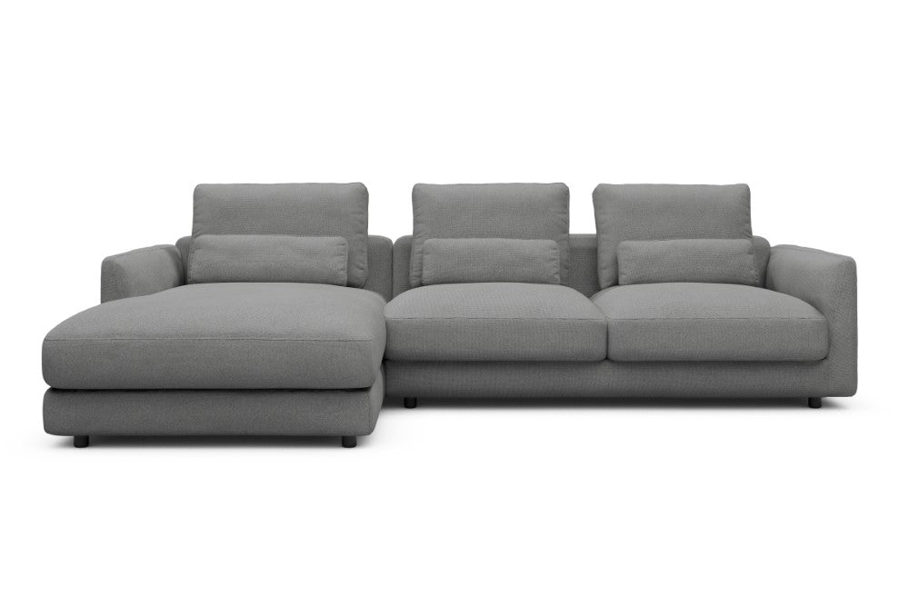 Vivole Modular Sofa - 75 - 290 x 171 cm - Chaise + 2,5 Seater - 764 Cura Sand Grey