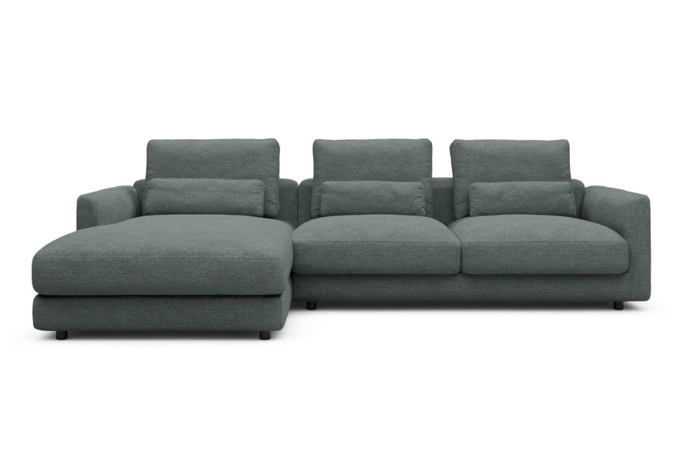 Vivole Modular Sofa - 75 - 290 x 171 cm - Chaise + 2,5 Seater - 770 Carreno Cielo Blue