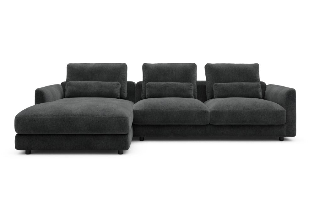Vivole Modular Sofa - 75 - 290 x 171 cm - Chaise + 2,5 Seater - 811 Smooth Deep Warm Grey