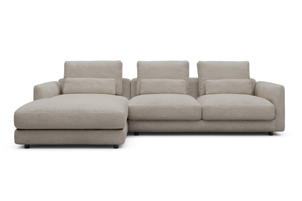 Vivole Modular Sofa - 75 - 290 x 171 cm - Chaise + 2,5 Seater - 816 Aivi Lace Beige