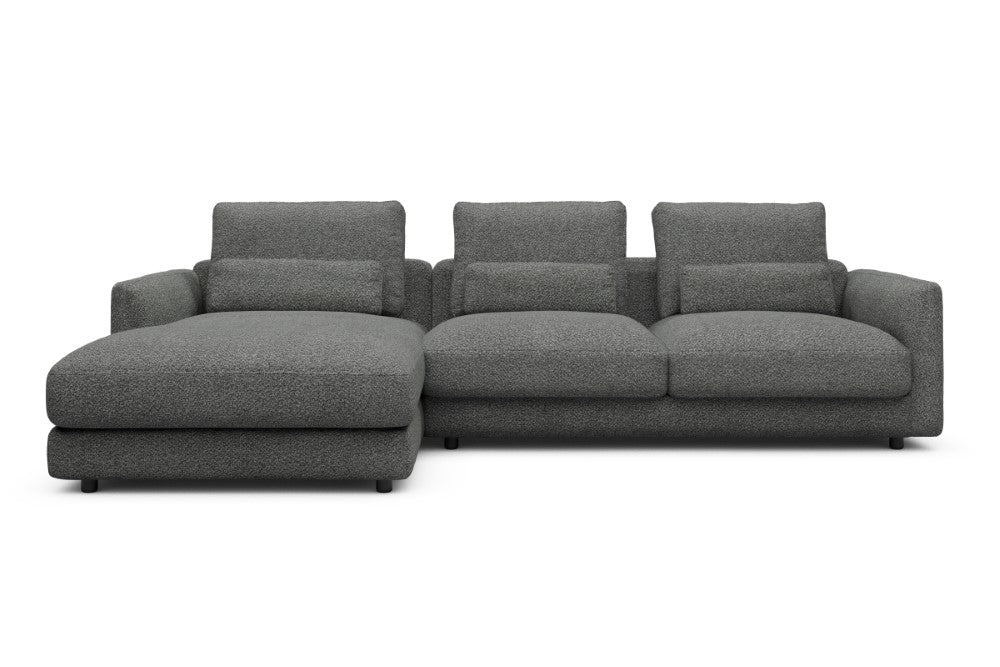 Vivole Modular Sofa - 75 - 290 x 171 cm - Chaise + 2,5 Seater - 868 Vanora Warm Grey