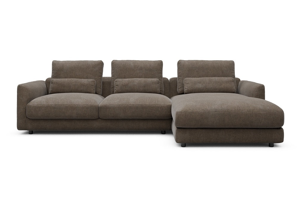 Vivole Modular Sofa - 76 - 290 x 171 cm - 2,5 Seater + Chaise - 411 Esina Cedar Brown