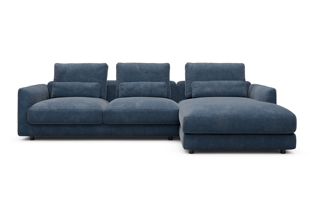 Vivole Modular Sofa - 76 - 290 x 171 cm - 2,5 Seater + Chaise - 414 Esina Indigo Blue