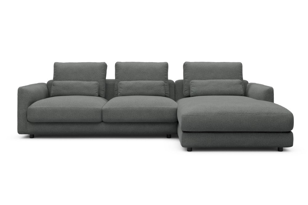 Vivole Modular Sofa - 76 - 290 x 171 cm - 2,5 Seater + Chaise - 440 Satya Steel Grey