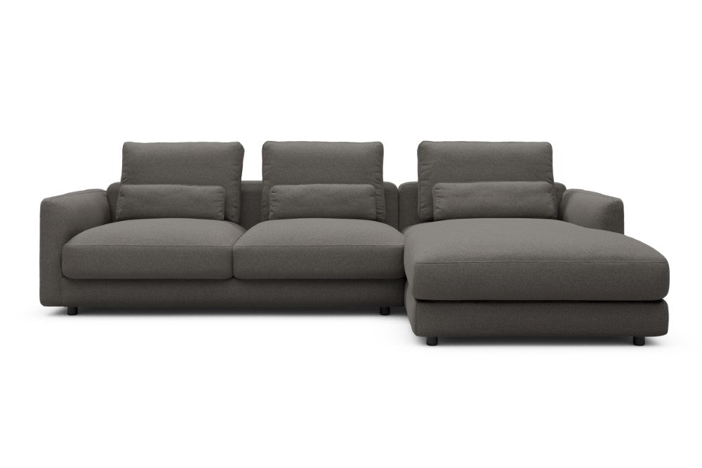 Vivole Modular Sofa - 76 - 290 x 171 cm - 2,5 Seater + Chaise - 446 Satya Taupe Brown