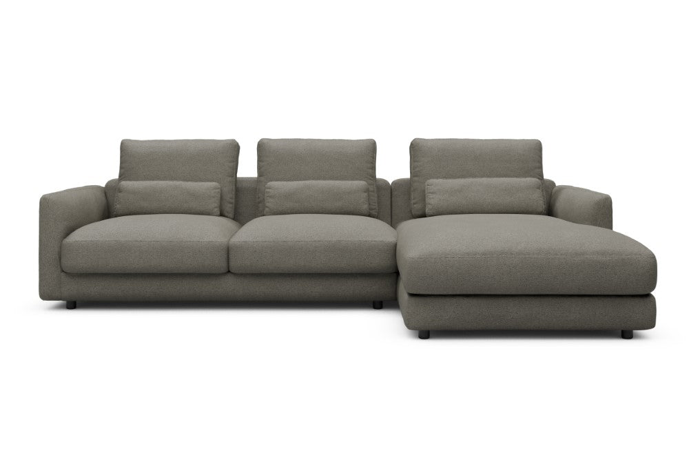 Vivole Modular Sofa - 76 - 290 x 171 cm - 2,5 Seater + Chaise - 486 Denari Warm Grey