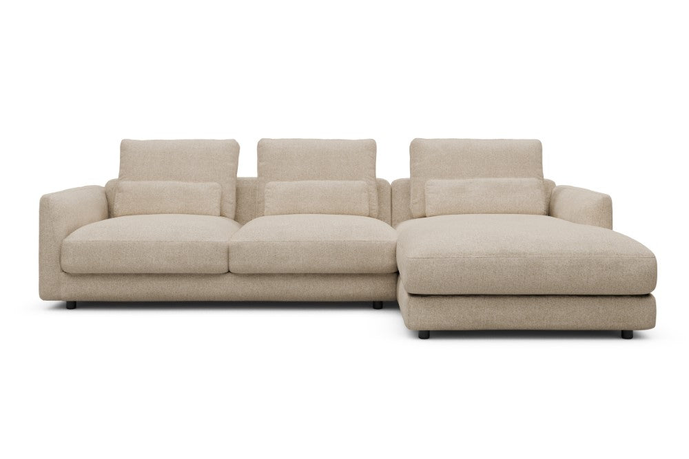 Vivole Modular Sofa - 76 - 290 x 171 cm - 2,5 Seater + Chaise - 496 Casone Natural Beigie