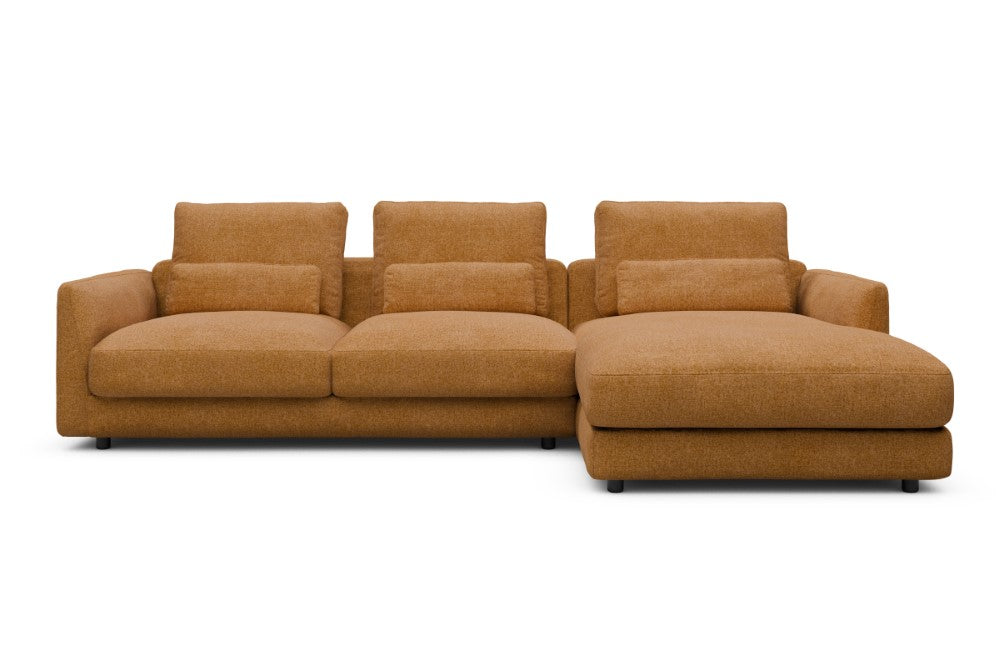 Vivole Modular Sofa - 76 - 290 x 171 cm - 2,5 Seater + Chaise - 497 Casone Warm Yellow