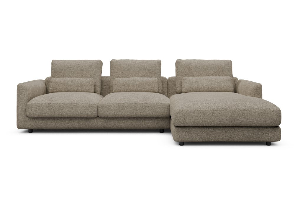 Vivole Modular Sofa - 76 - 290 x 171 cm - 2,5 Seater + Chaise - 539 Bouclé Beige