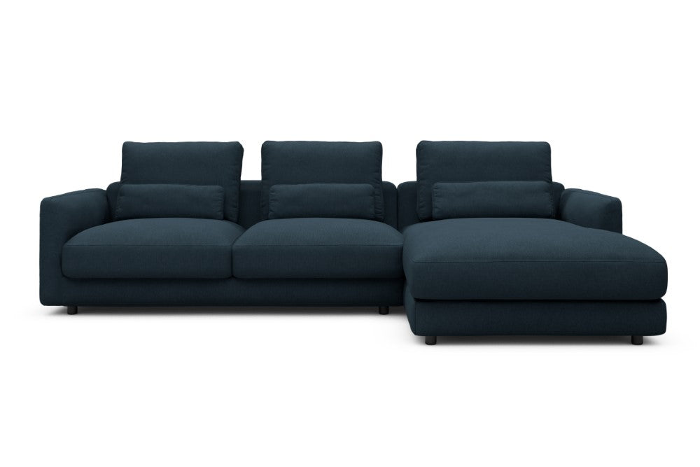 Vivole Modular Sofa - 76 - 290 x 171 cm - 2,5 Seater + Chaise - 580 Argus Navy Blue