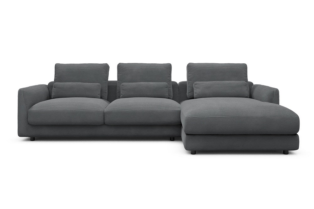 Vivole Modular Sofa - 76 - 290 x 171 cm - 2,5 Seater + Chaise - 593 Corduroy Graphite