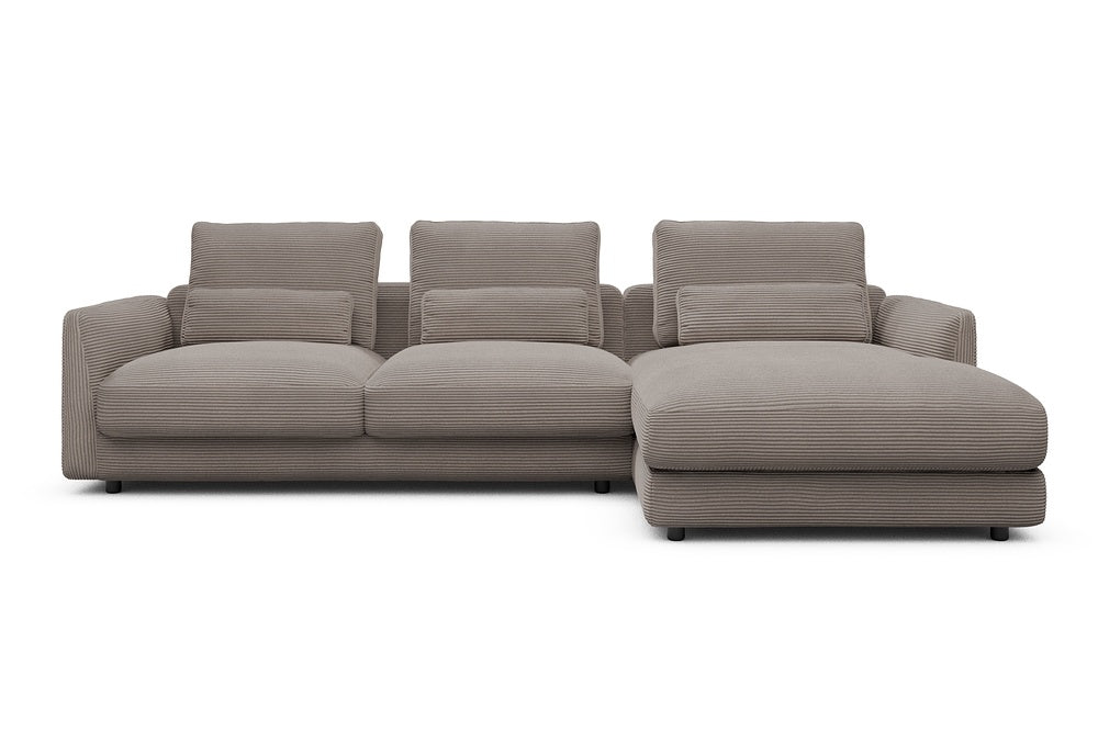 Vivole Modular Sofa - 76 - 290 x 171 cm - 2,5 Seater + Chaise - 596 Corduroy Mocha