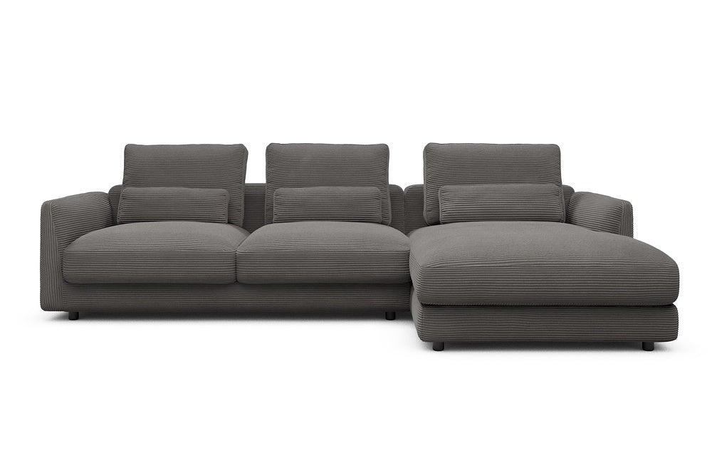 Vivole Modular Sofa - 76 - 290 x 171 cm - 2,5 Seater + Chaise - 597 Corduroy Charcoal