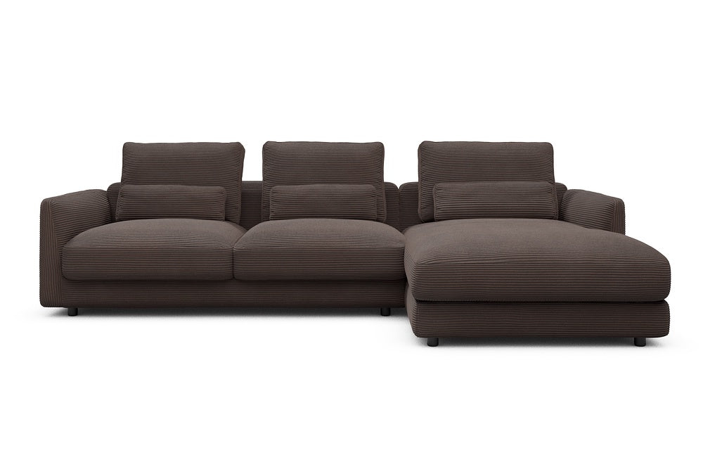 Vivole Modular Sofa - 76 - 290 x 171 cm - 2,5 Seater + Chaise - 600 Corduroy Cocoa