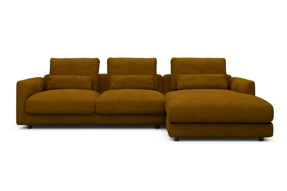 Vivole Modular Sofa - 76 - 290 x 171 cm - 2,5 Seater + Chaise - 767 Cura Apricot