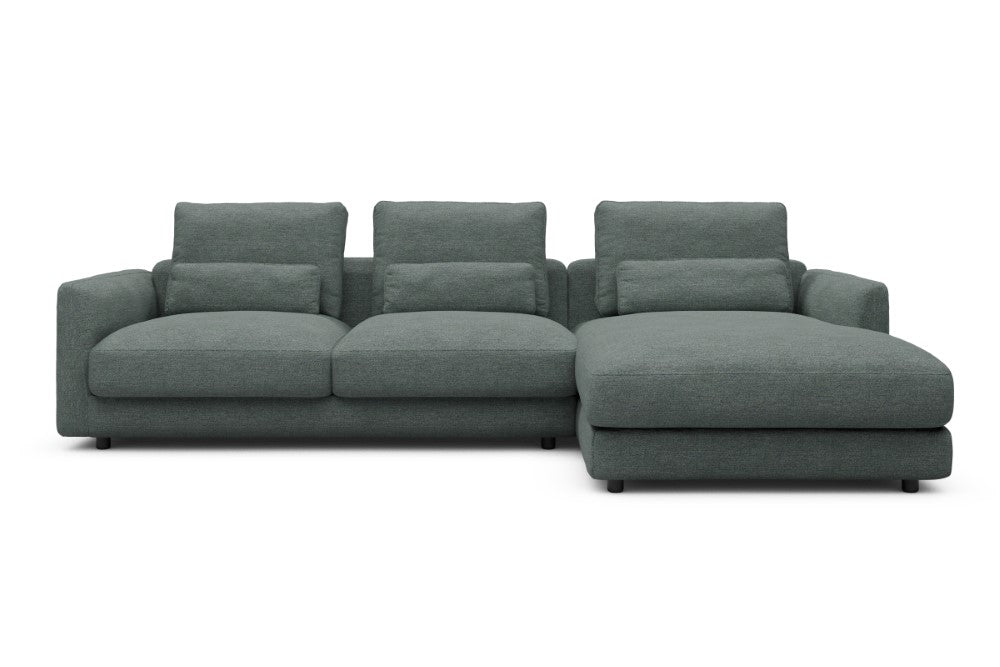 Vivole Modular Sofa - 76 - 290 x 171 cm - 2,5 Seater + Chaise - 770 Carreno Cielo Blue