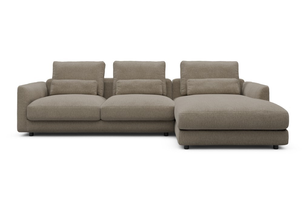 Vivole Modular Sofa - 76 - 290 x 171 cm - 2,5 Seater + Chaise - 810 Smooth Smooth Beige