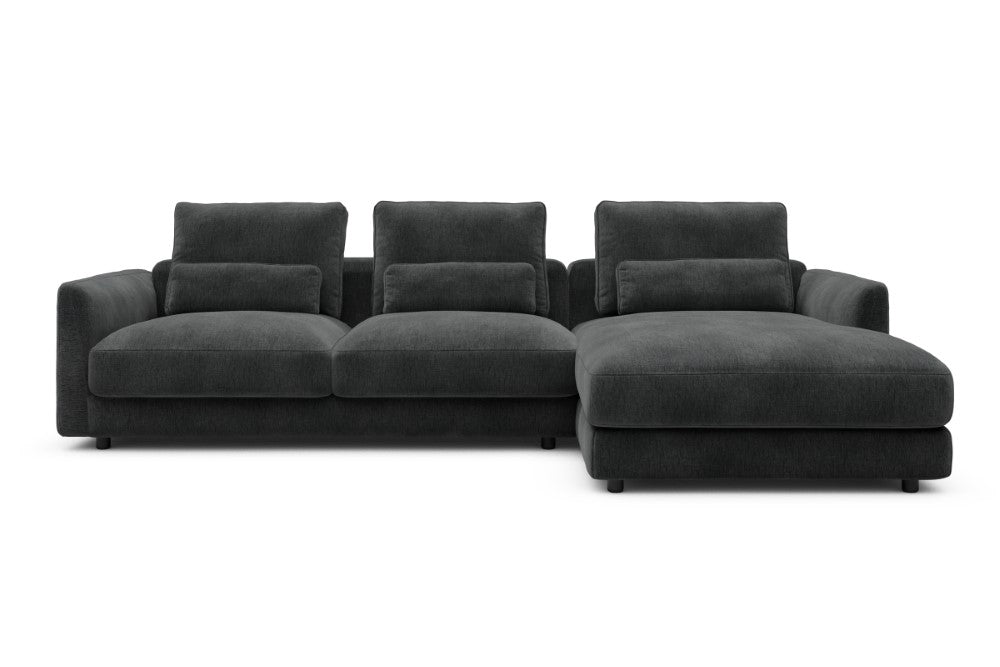 Vivole Modular Sofa - 76 - 290 x 171 cm - 2,5 Seater + Chaise - 811 Smooth Deep Warm Grey